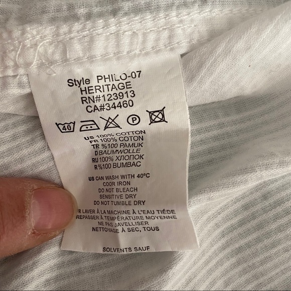 Jachs Men's White Snap Front Shirt - Picture 8 of 8